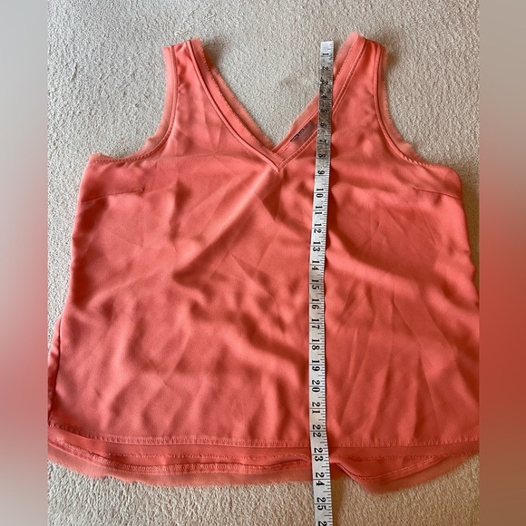 NWOT Halogen Coral V-Neck Sleeveless Blouse - Picture 10 of 11